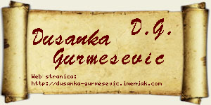 Dušanka Gurmešević vizit kartica